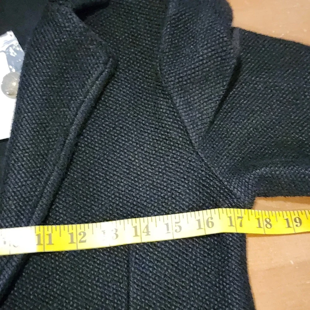 Maeve Anthropologie‎ Knit Jacket Blazer Womens Medium Black Textured Casual Work